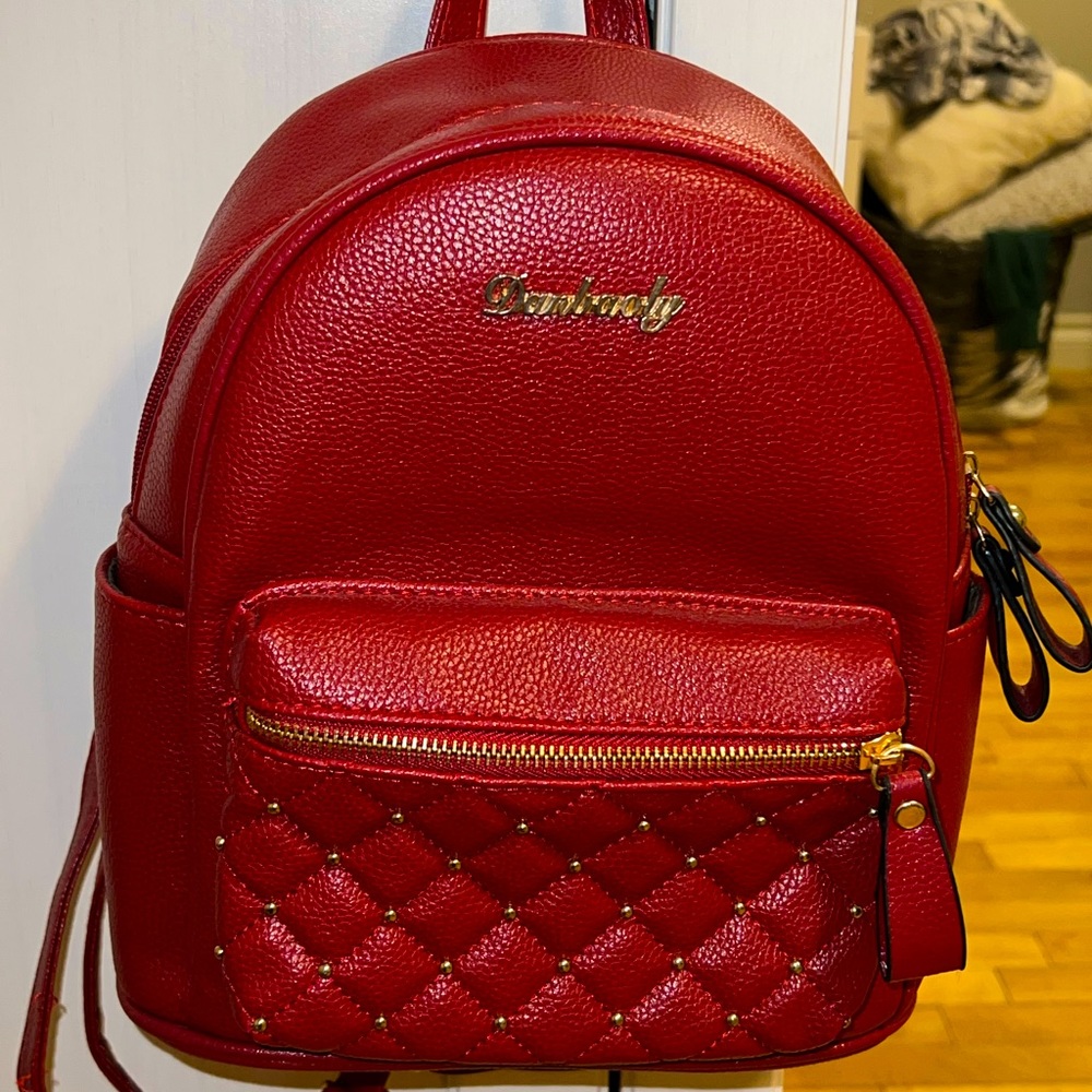 Red mini backpack